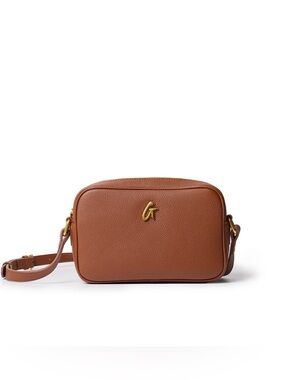 Brown Pebbled Leather Crossbody Bag